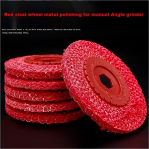 4 inch red sisal wheel metal surface polishing for angle grinder