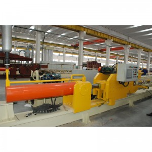 Double straightening machine for aluminium profile extrusion line