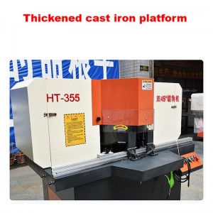 355 Double Heads with 45 Degree Bevel Cutting Machine for Aluminium Profile Windows and Doors Corner