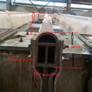 6063 Trave elettrica conduttiva in alluminio in vasca di anodizzazione