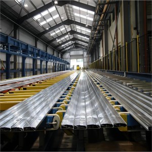 Run Out Handing Transport Table Cool Bed para línea de extrusión de perfiles de aluminio