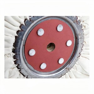 14′ 300mm Polished Wind Wheel Buffing Wheel Feather-Proof Cloth Iron Core Material for Metal Finishing Polish