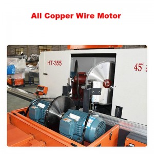 355 Double Heads with 45 Degree Bevel Cutting Machine for Aluminium Profile Windows and Doors Corner